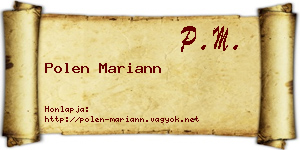 Polen Mariann névjegykártya